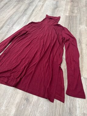 J. Crew Wine Red Turtleneck Long Sleeve Tunic